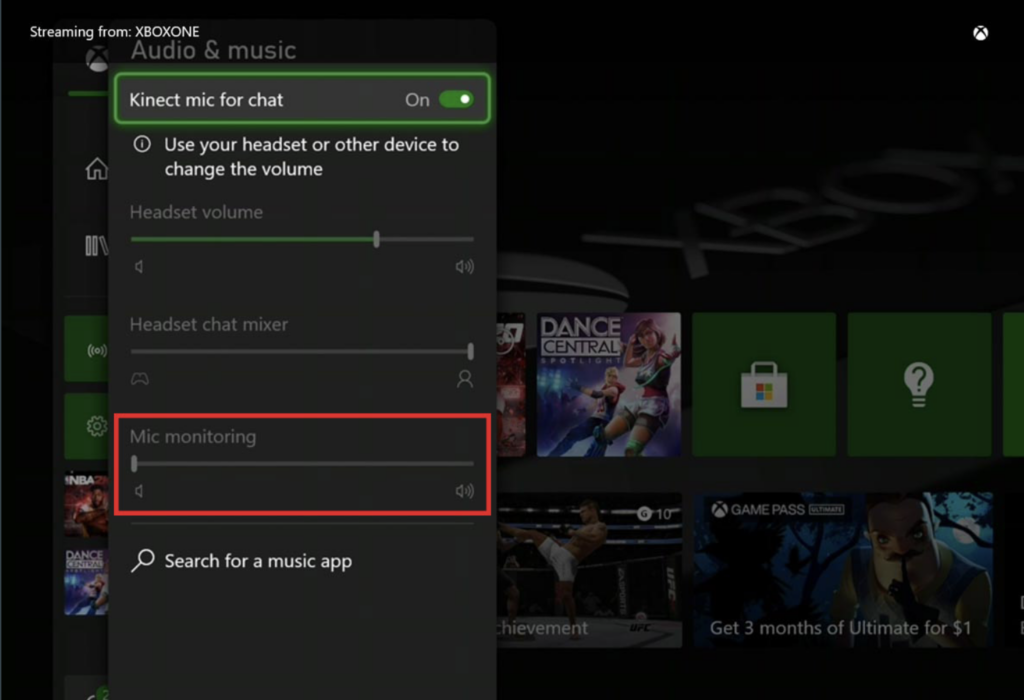 Mic Monitoring on Xbox